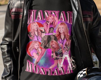 Camisa Hannah Montana, camiseta vintage de la serie de televisión inspirada en Hannah Montana, camisa de manga larga Hannah Montana, regalo de cumpleaños de Hannah Montana