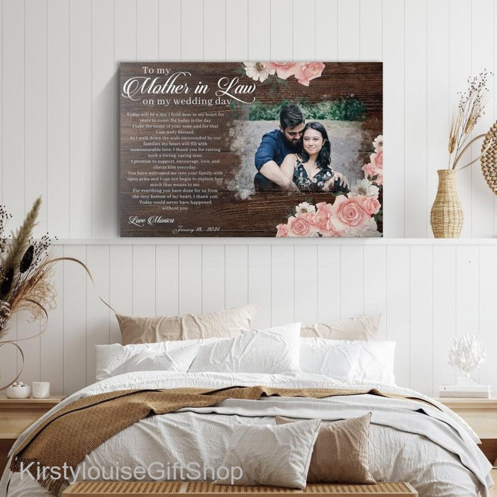 Personalized Mother's Day Canvas Wall Art To my Etsy