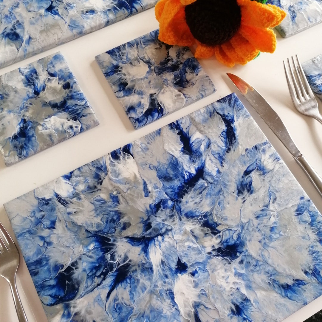 Made to Order Navy Placemats and Coasters Choice of Table Set Etsy