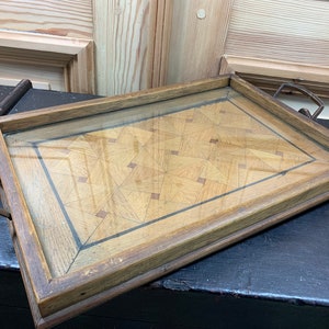 Prachtig houten vintage dienblad - plateau - dienblad voor dranken of glaasjes te serveren