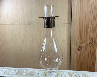 Luminária vintage - cúpula de vidro para lâmpada - abajur de vidro - para lâmpada a óleo ou querosene