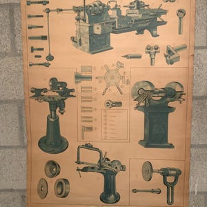 Rara mappa scolastica/lavagna vintage in lino - materiale didattico - aula - vecchia lavagna - cimeli dell'istruzione - aula