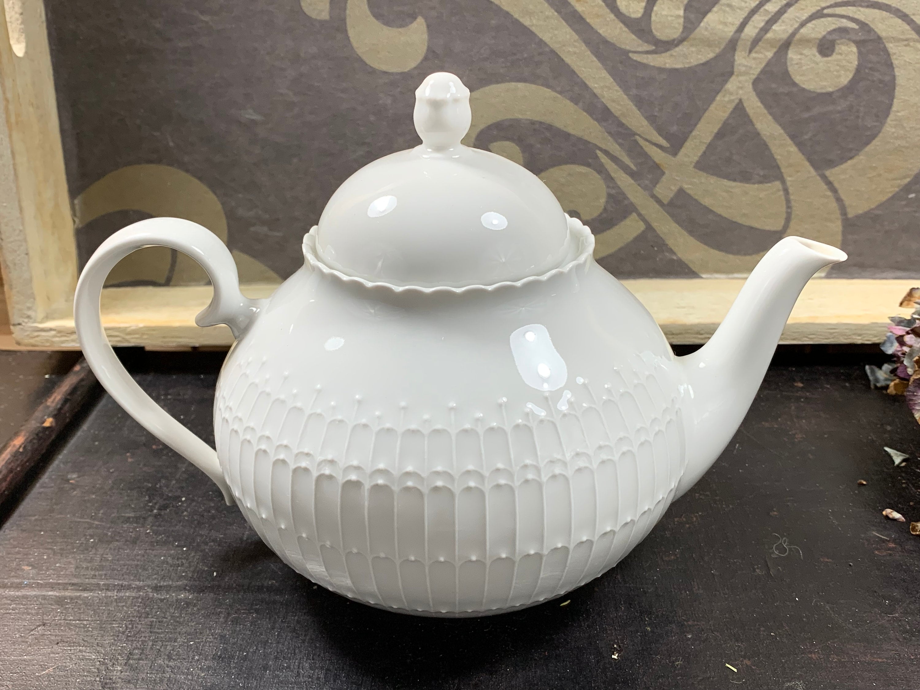 Beautiful white porcelain teapot 16 cm Scherzer Bavaria Etsy