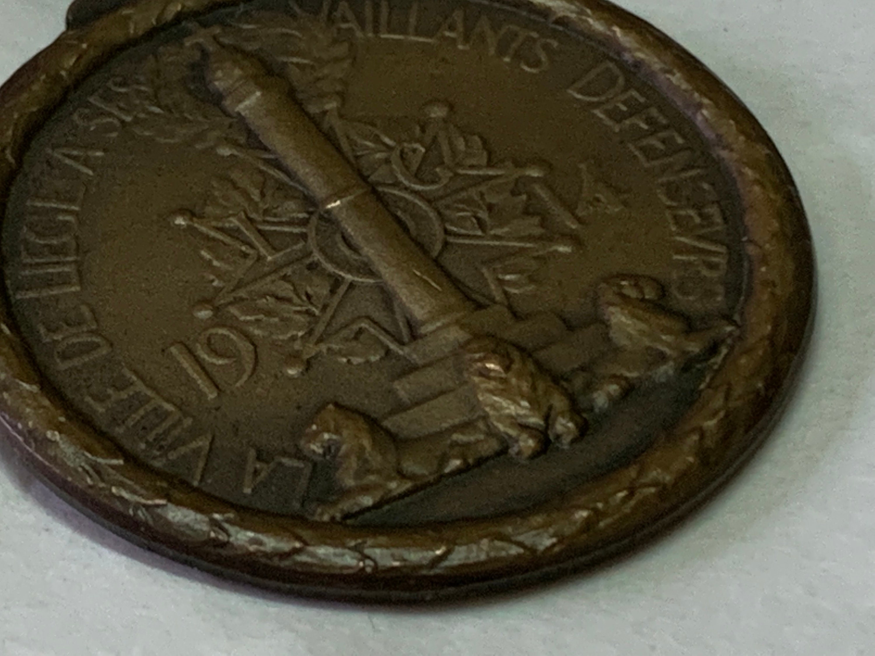 ベルギー第一次世界大戦戦争メダル リエージュの戦い - 1914 年の