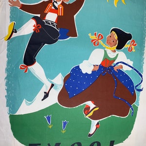 Cartel original de los años 50 Tirol, Austria, de Maria Rehm