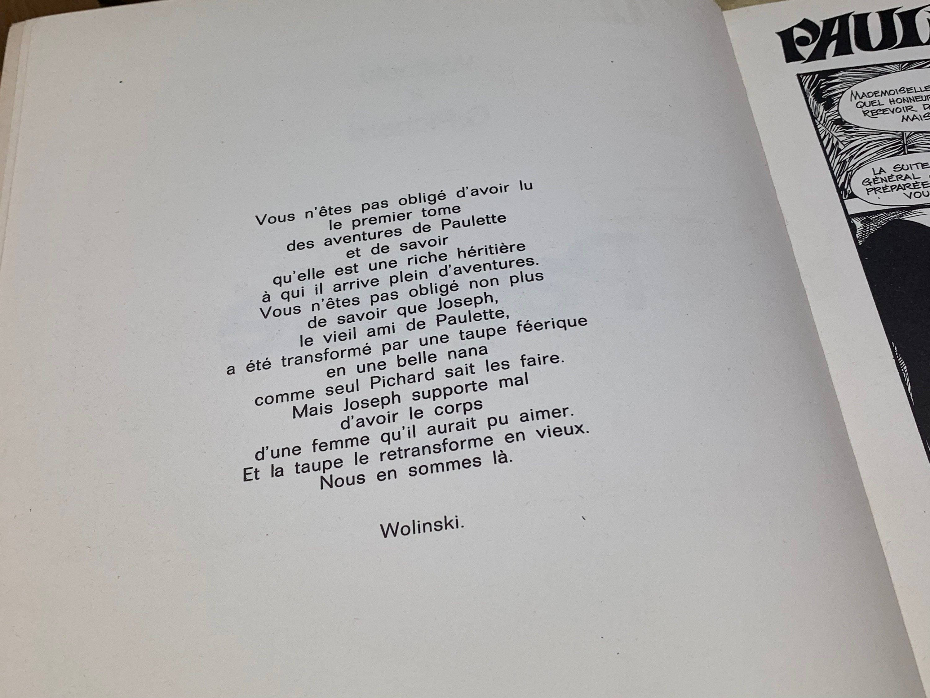 Paulette Vintage Comic Strip Early Edition 1972 French Whiteblack Etsy