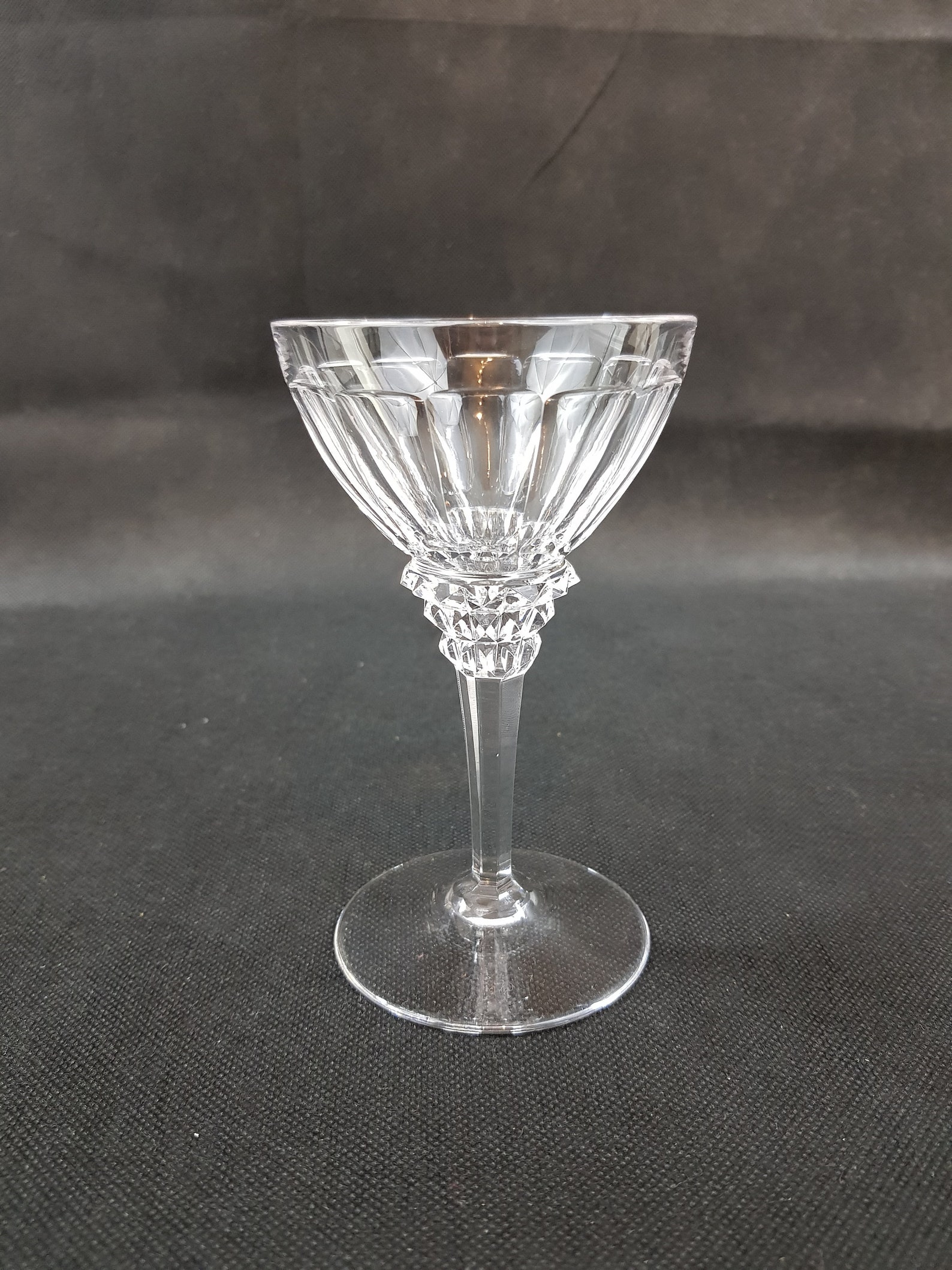 Rare Antique Set of 5 Crystal Aperitif Glasses French Early 20th