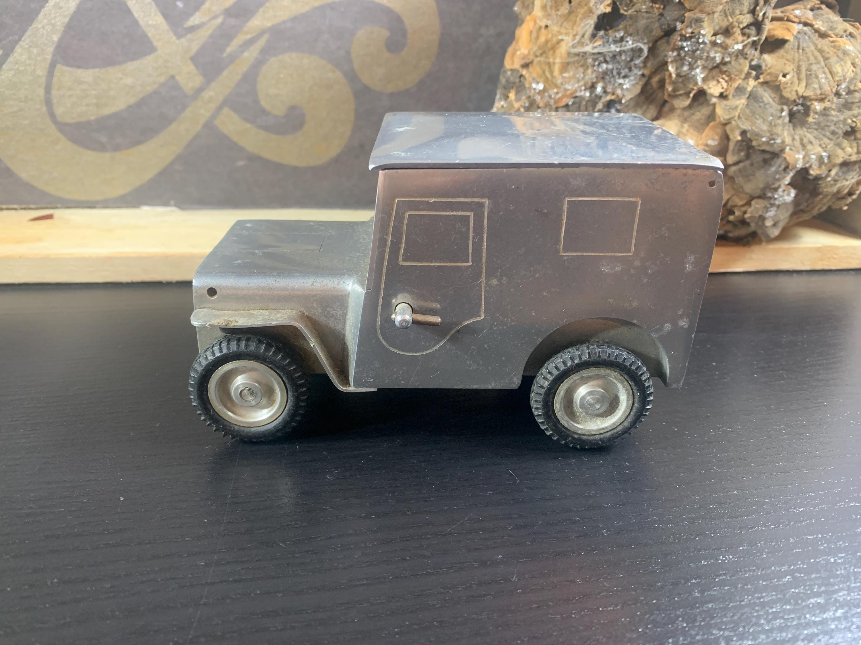 Vintage Aluminum Jeep Lighter, Table Lighter, Vintage, Collection, Smokers Gift, Cigar Lighter, Gift for Him