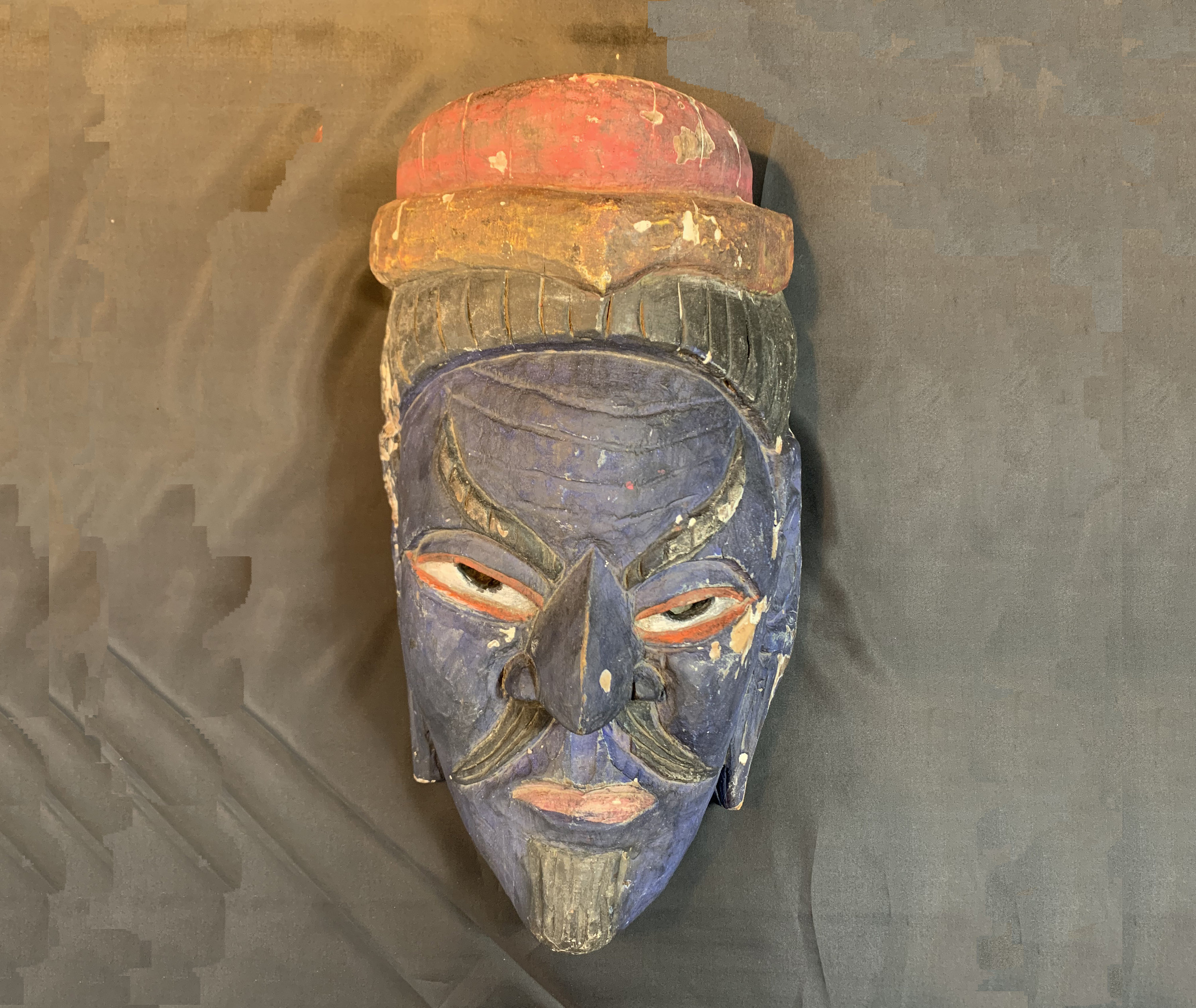 美品 希少 木製 パプアニューギニア セピック川流域の部族 マスク 飾り