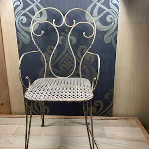 Retro garden high chair/rare metal high chair/garden chair for children/metal terrace high chair/iron chair for the garden