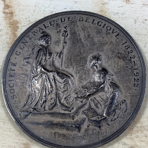 Grande medal &quot;société générale de Belgique&quot; - 1822-1922