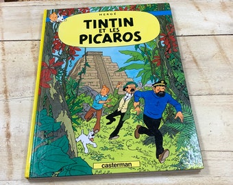 Tintin - Tintin et les Picaros - Hergé - Casterman - French - Vintage Comic Strip - Rare