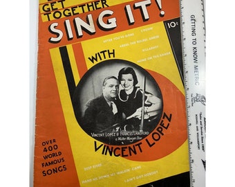 1936 Get Together Sing it!: With Vincent Lopez 400 World Famous Songs Ephemera