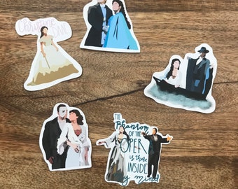 Phantom of the Opera Die- Cut sticker Pack or Single Stickers (Waterproof)