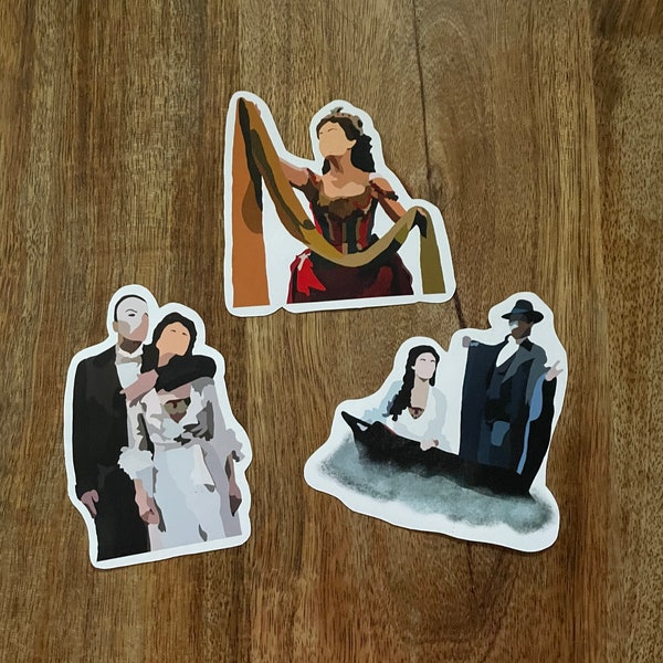 Phantom of the Opera Inspired Stickers | Waterproof | Phantom Stickers | Broadway Gift | Theatre Kid gift