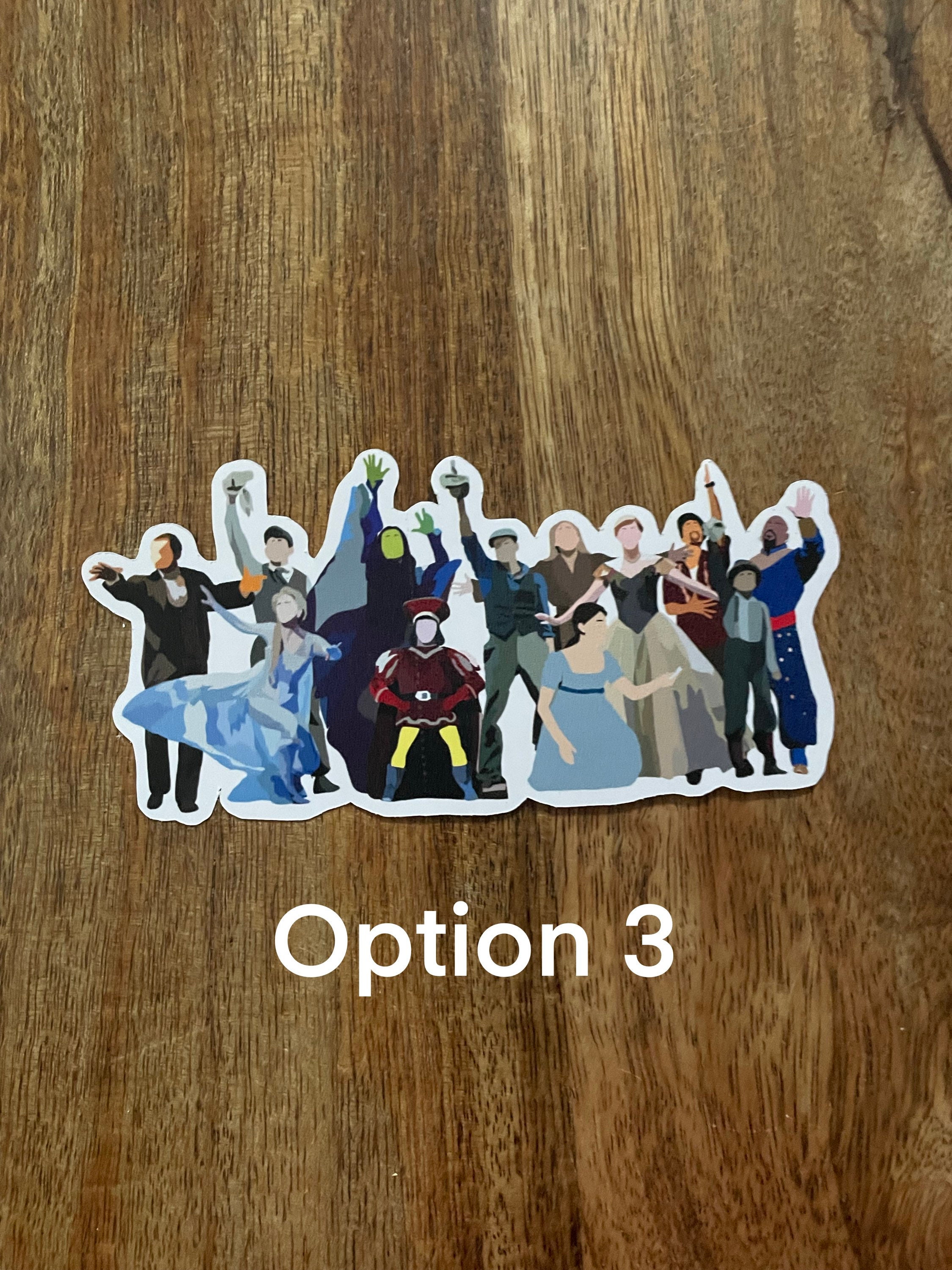 Broadway Leading Characters Inspired Stickers Glossy or Etsy