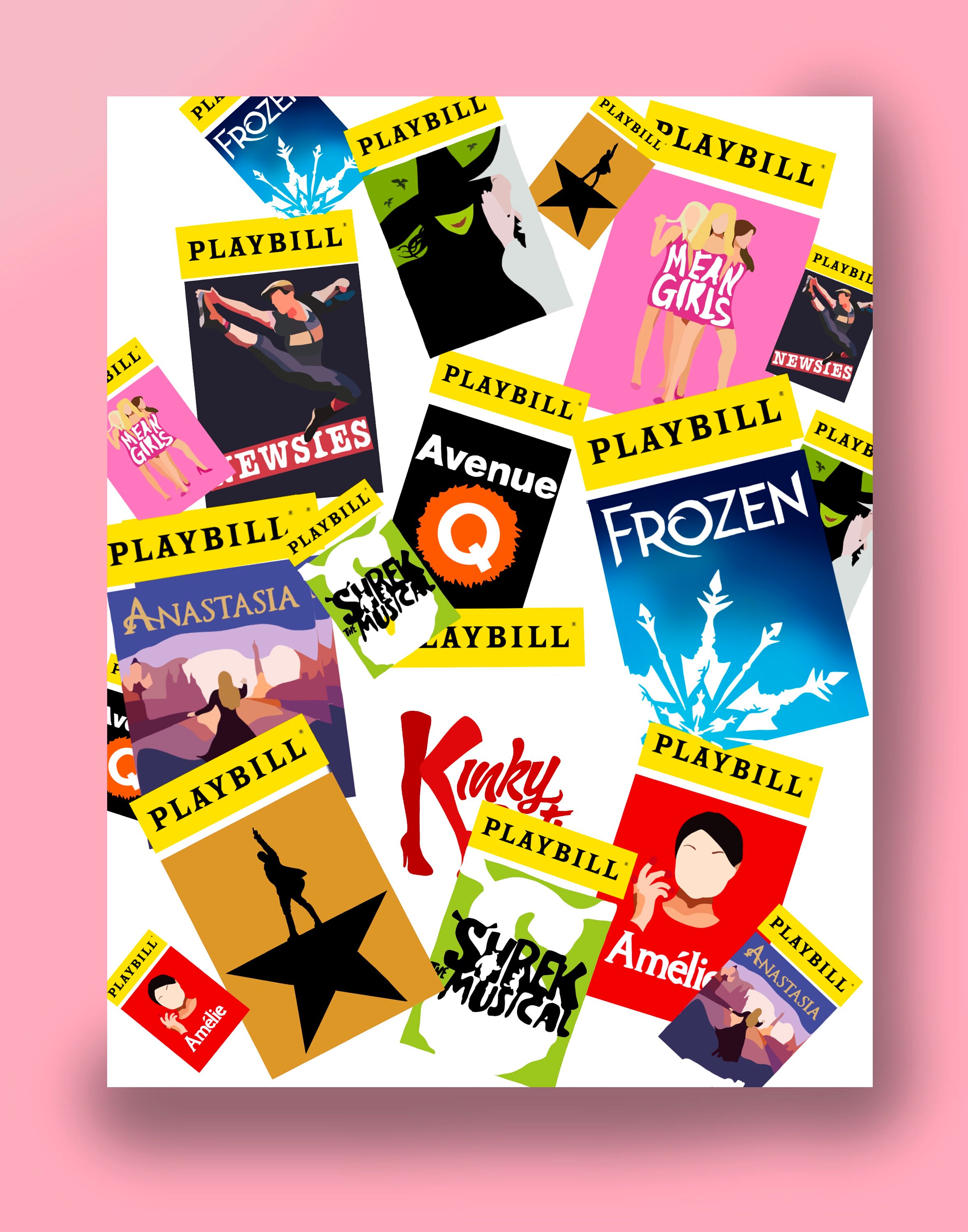 Broadway Playbill Inspired Digital Download Poster Digital Etsy Uk