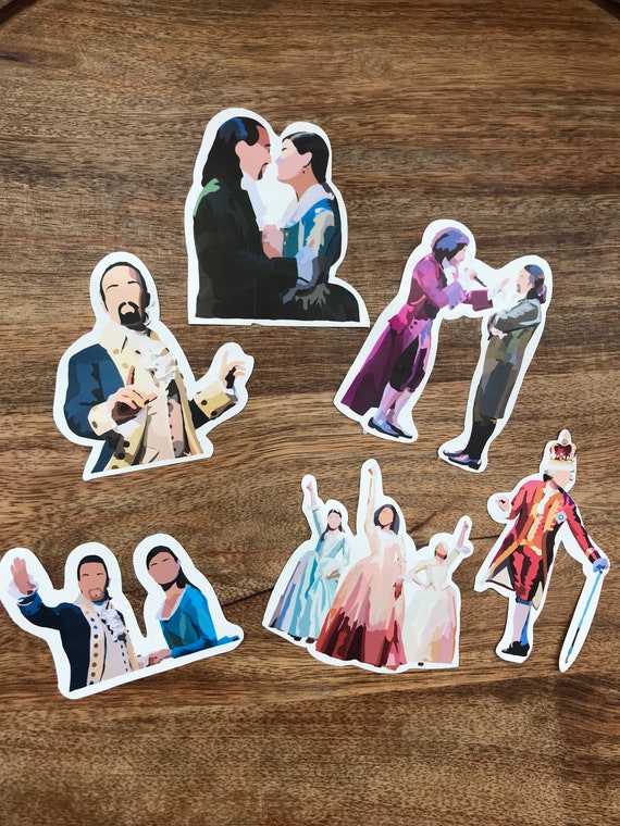 Hamilton Inspired Sticker Pack Glossy or Waterproof 6 Pack | Etsy