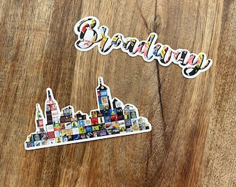 Broadway Logo/ City Broadway Logo | Waterproof | Theatre kid Gift | Broadway Gift | Set or Individual