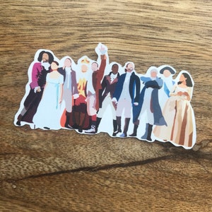 Hamilton Squad inspired waterproof sticker Hamilton, Angelica, Lafayette, Eliza theatre kid gift