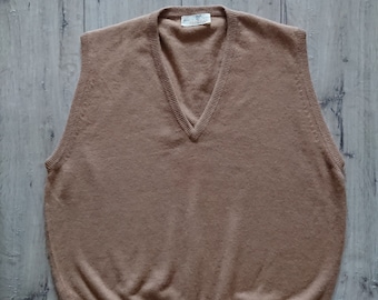 Braemar Zelger ModenHaus Innsbruck vintage knitted vest sleeveless camelhair size L