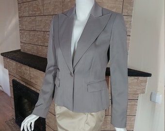 WOLFORD vintage lined beige blazer for women, size 34, uk8, usa4, f36, i38
