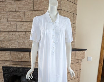 La Perla  nightgown sleepware white cotton Made in Italy size F 38