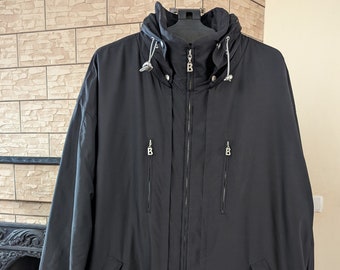 BOGNER Vintage  Jacket black windbreaker with zipper Size XXL