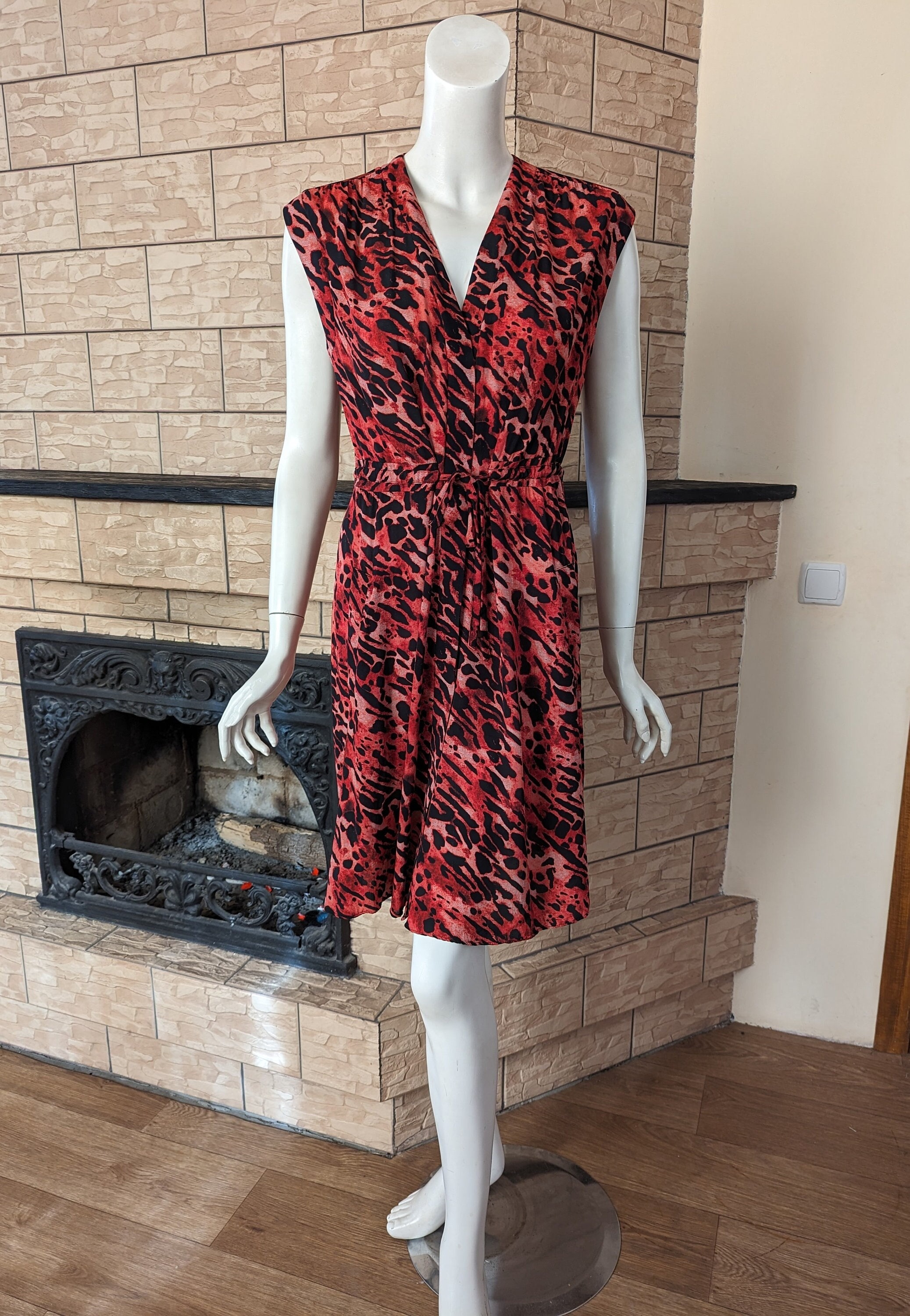All saints leopard print dress discount