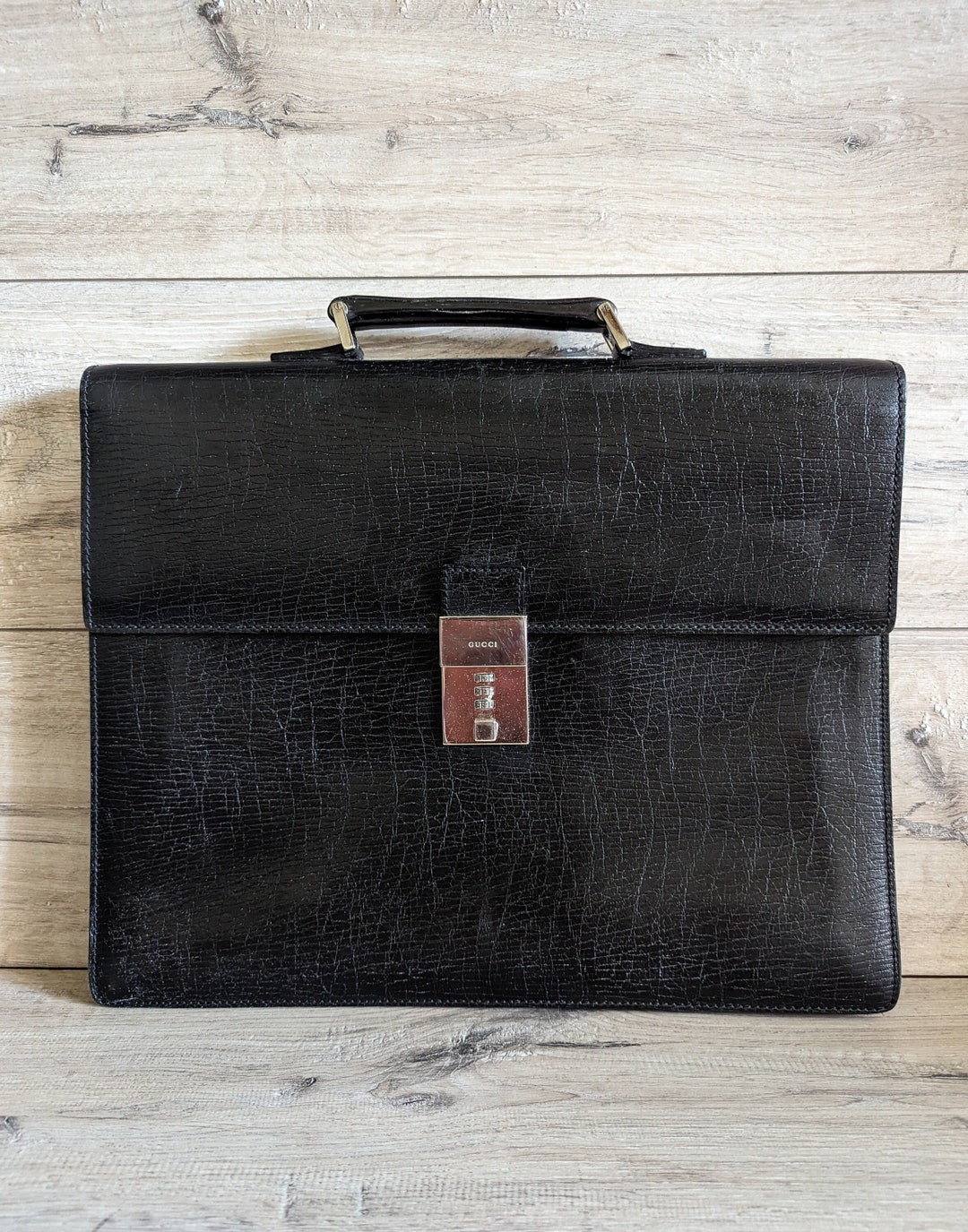 品質が Vintage Gucci Business Leather Genuine Bag Document Bag 2人掛け・3人掛けソファ