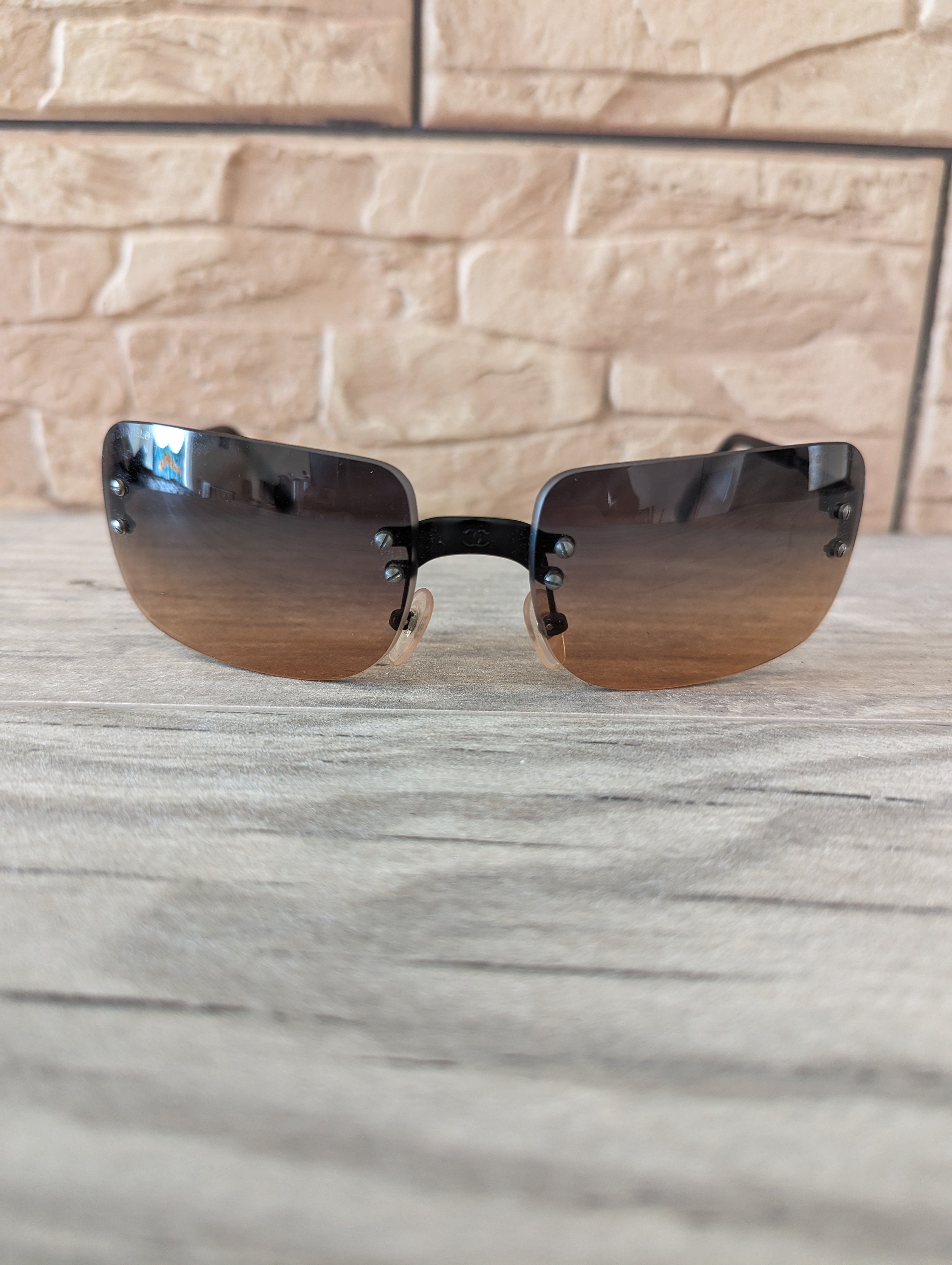 Vintage CHANEL Sunglasses 4005 c.101/78 62/18 125 Unisex Brown Lenses  Sunglasses with No Frame