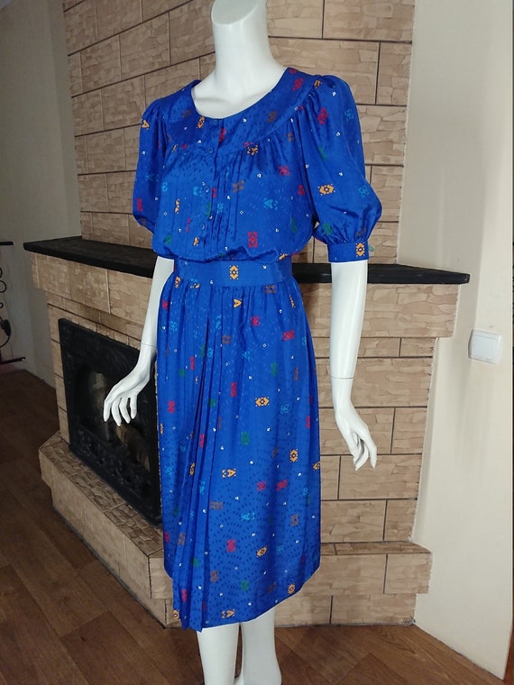 Caroline Rohmer vintage 70s jacquard French dress… - image 6