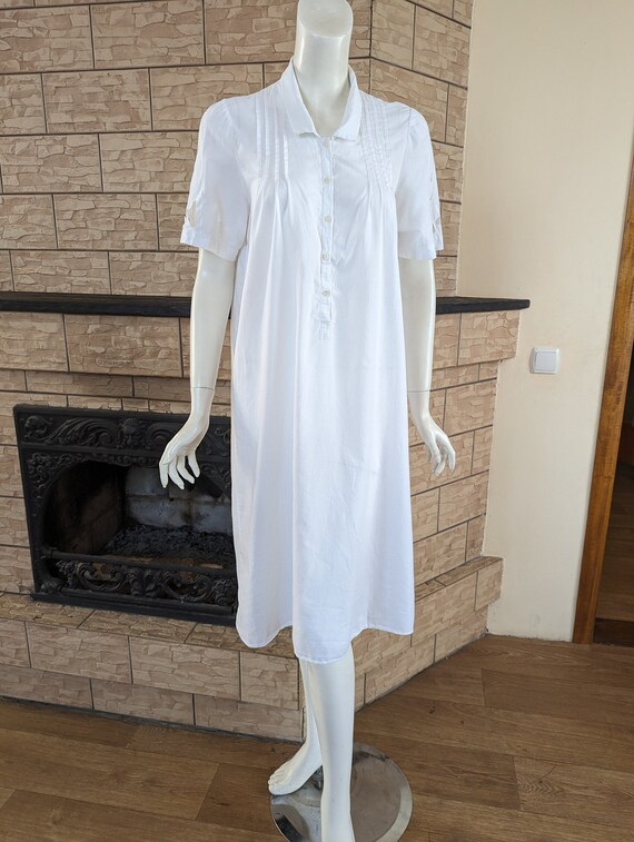 La Perla Nightgown Sleepware White Cotton Made in Italy Size F 38 