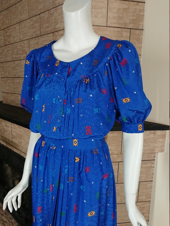 Caroline Rohmer vintage 70s jacquard French dress… - image 7