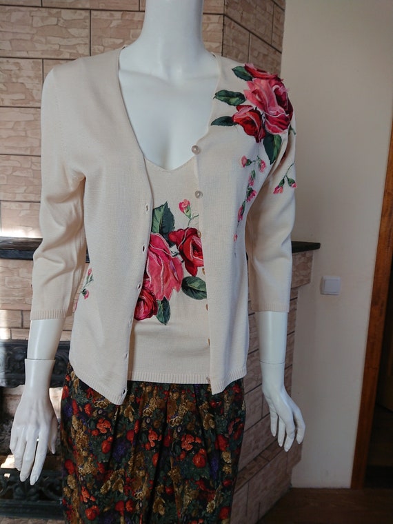 Costume Vintage Renato Nucci Paris En Soie Pure - Taille 38 (M) - Bleu Années 50