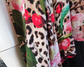 ROBERTO CAVALLI SIMONETTA top t-shirt bluzka kwiatowy nadruk