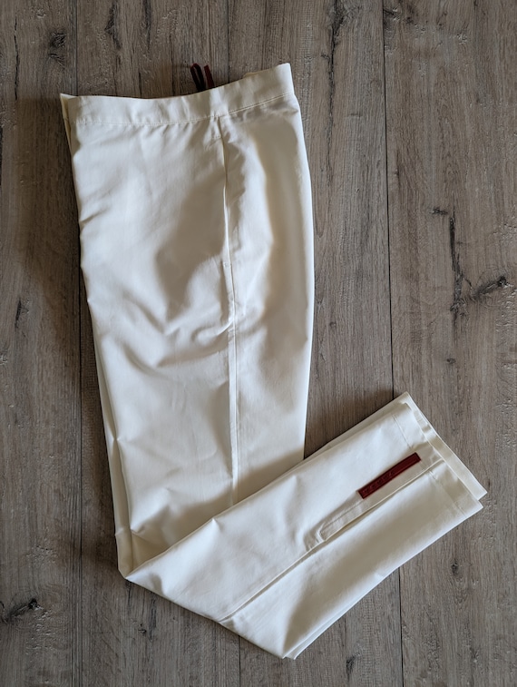 Prada Vintage Pants Women's White Trousers Italy Size 40 - Etsy Prada Vintage Pants Women's White Trousers Italy Size 40 - Etsy