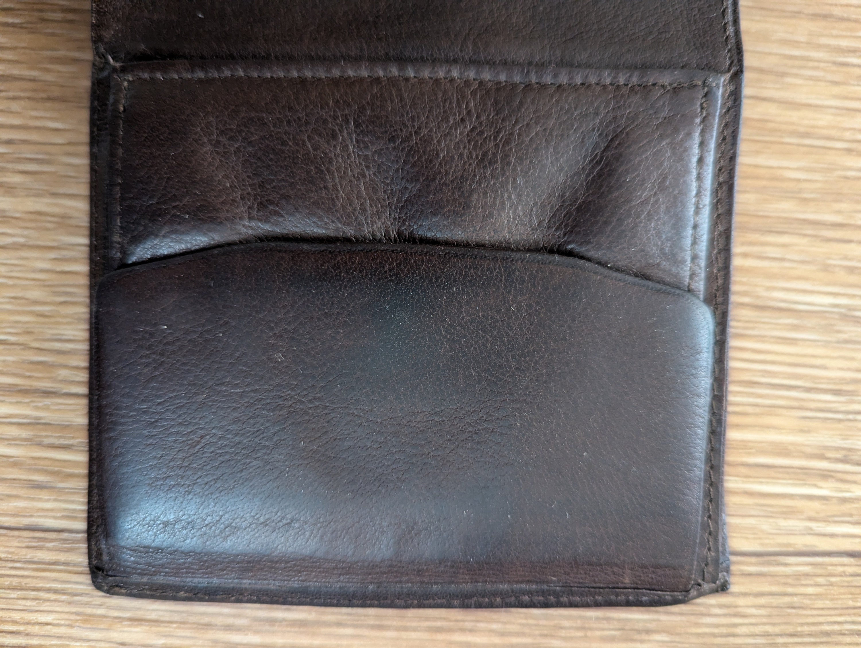 DIOR Vintage Wallet Christian Dior Black Brown Skin Leather