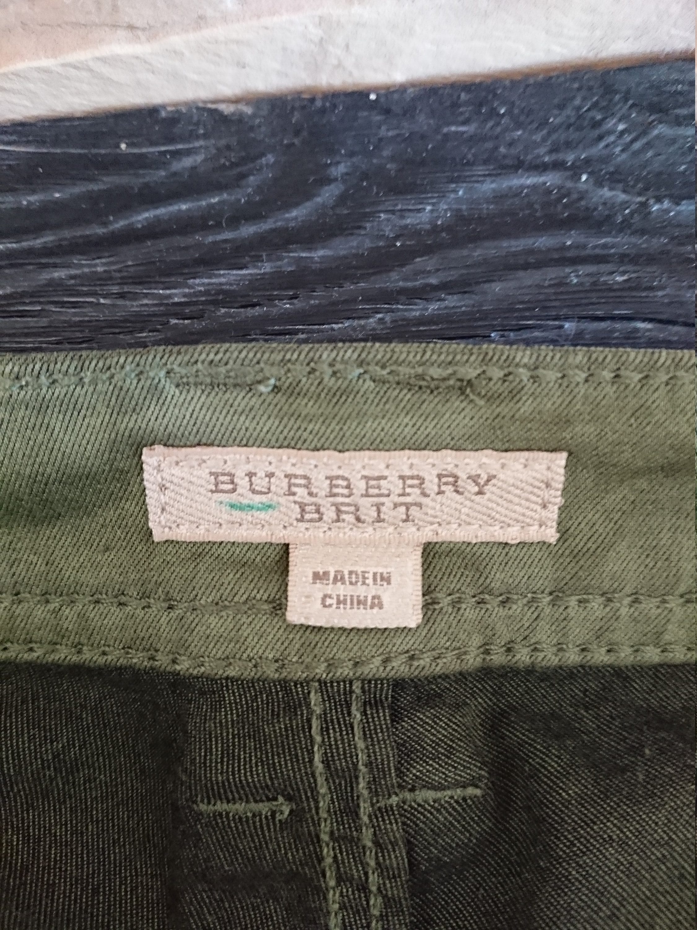 Burberry Brit Vintage Pilton Jeans Pants Skinny Ankle Green 