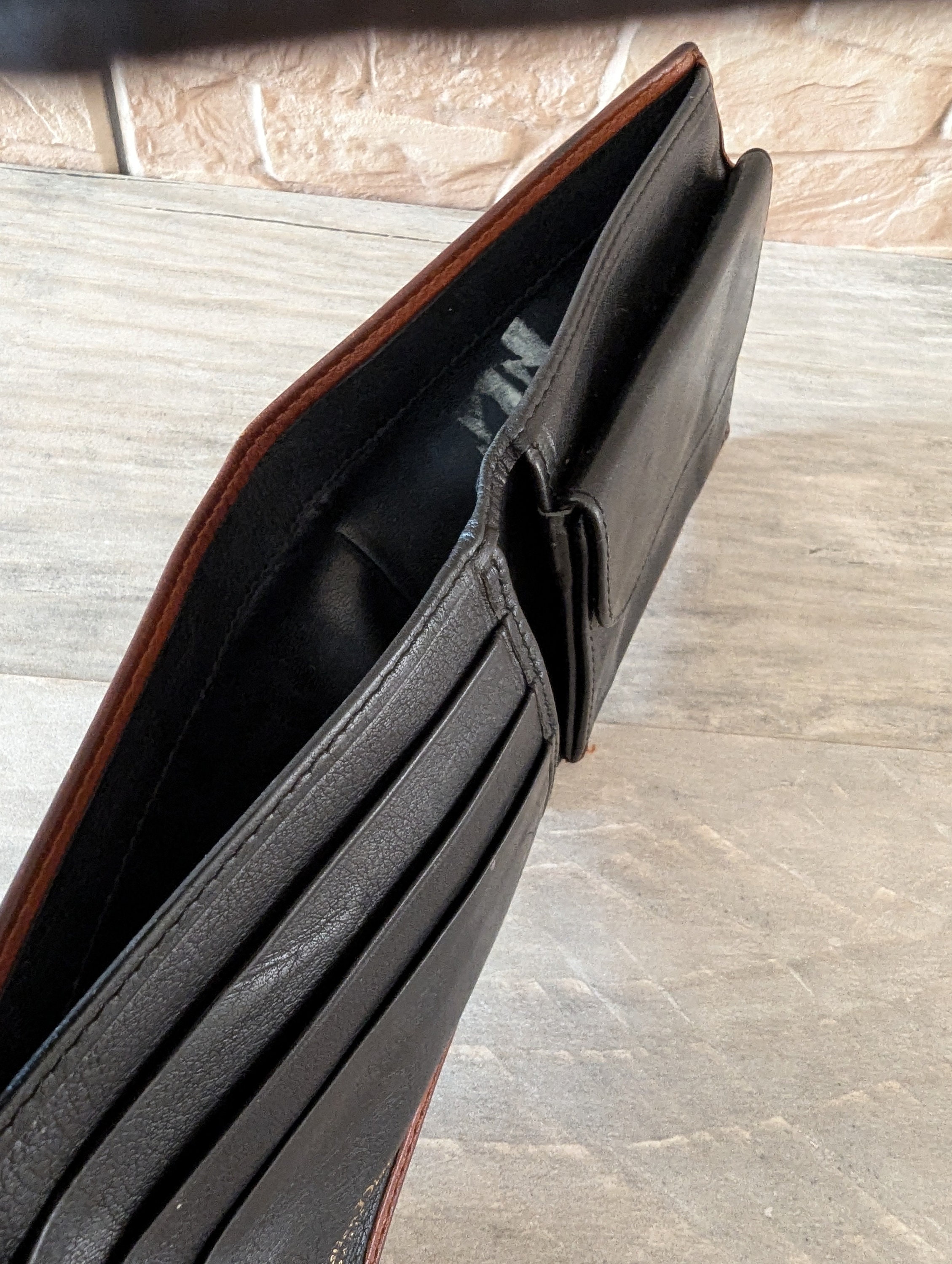 Christian Dior Vintage Wallet Brown Foldable Leather Purse Christian Dior Vintage Wallet Brown Foldable Leather Purse