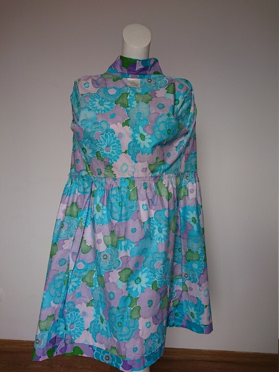 Kenrose Vintage 50s Midi Dress Floral Print Size … - image 8