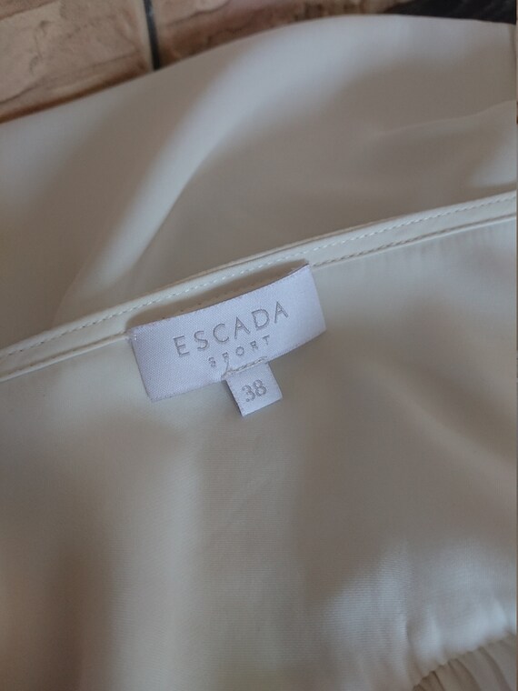 Escada Sport Vintage 90s Top Blouse Cream size 38… - image 9