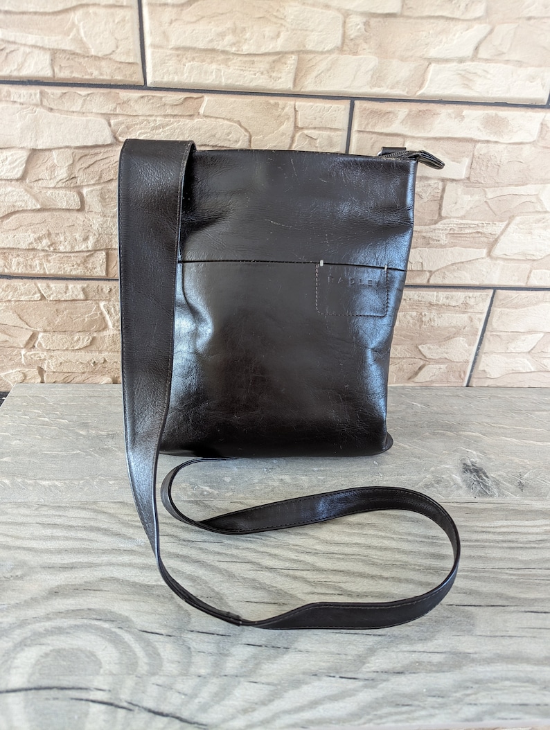 Radley Brown Leather Crossbody Bag Long Adjustable Strap Etsy Australia