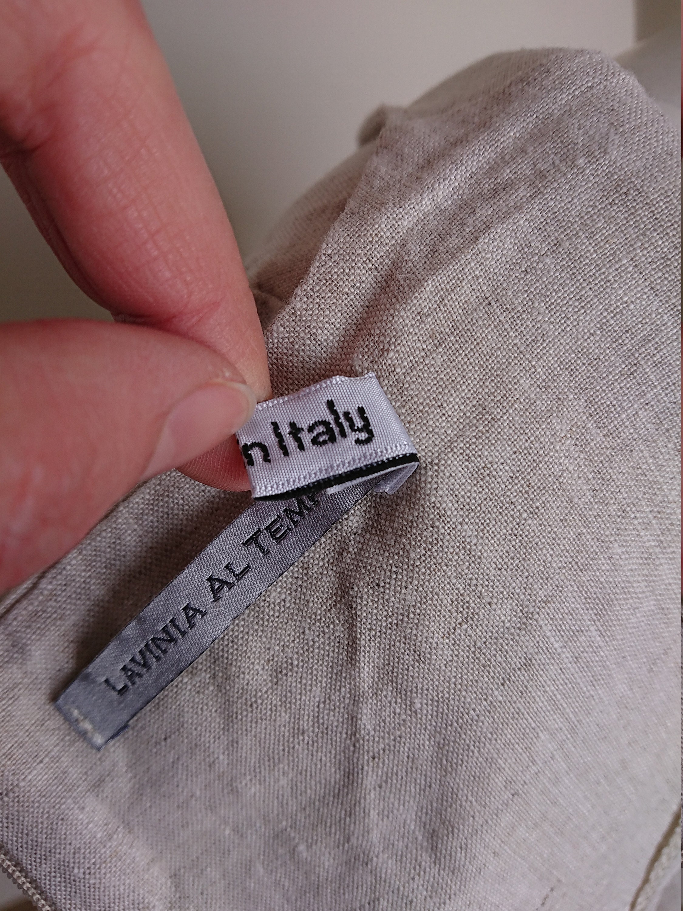 Lavinia Al Temple Vintage Summer Linen Dress Beige White Size S Made in Italy Etsy UK