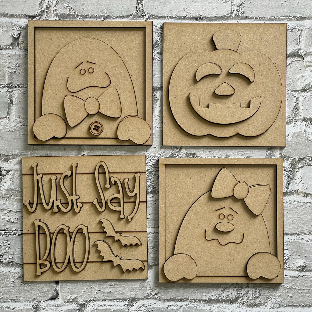 Just Say Boo Squares - Etsy