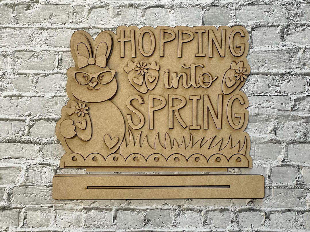 Hopping Into Spring Word Art - Etsy