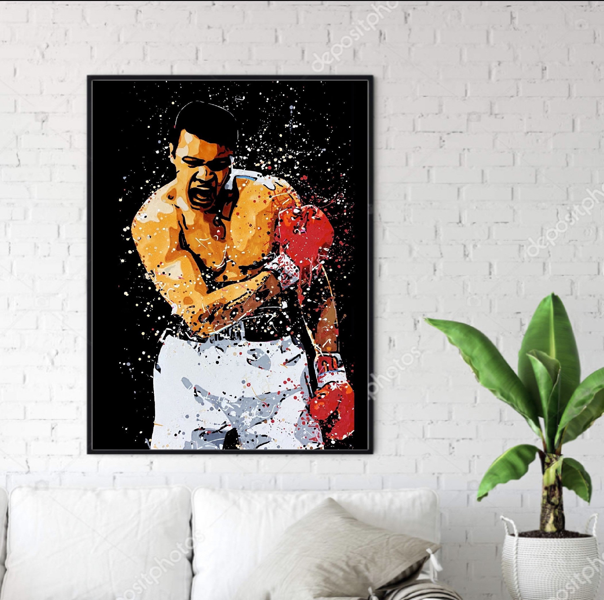 Hand Painted Art Poster Ali Gift Etsy Art Muhammad -