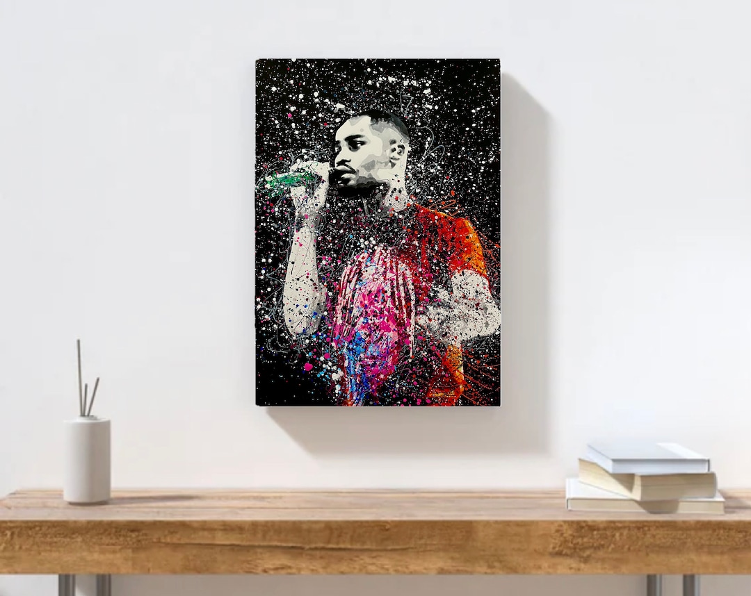 Hand Painted Rapper Character Dave Rapper Canvas Art Print: Hand Painted Style - Etsy