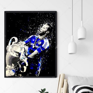 Didier Drogba Art - Láminas pintadas a mano - Póster - Regalo