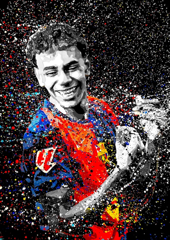 Lamine Yamal Toile Déco - Impression Foot 30x45 Cm Pour Salon Et Chambre Deco Chambre Homme